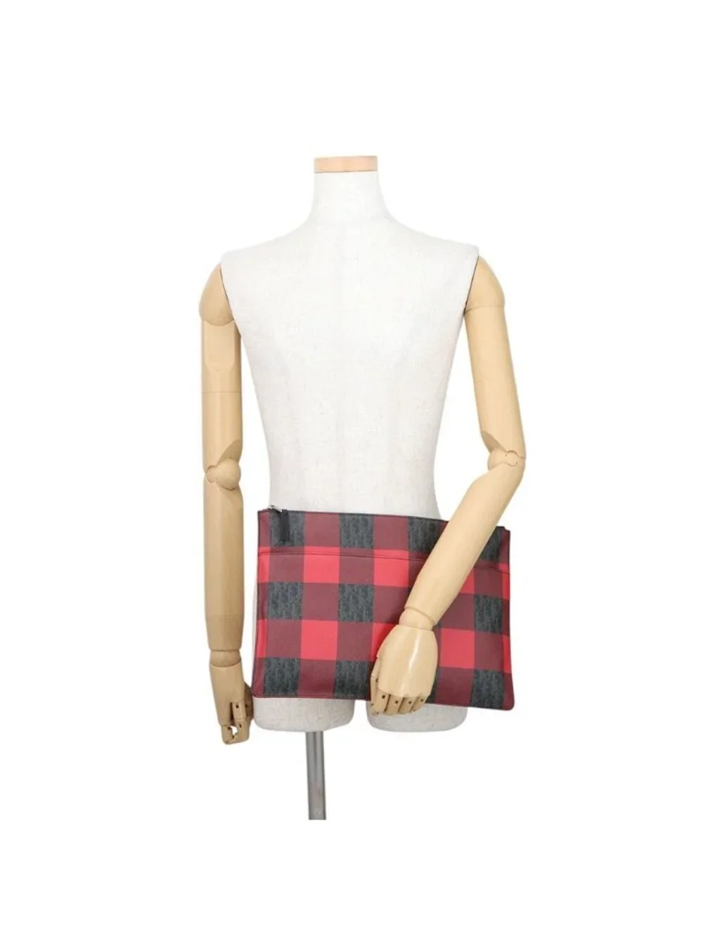 Dior Clutch Homme Trotter Plaid Black